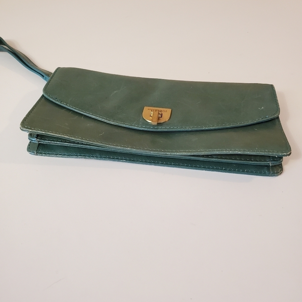 Kenneth Cole New York Green Leather Wallet - Picture 3 of 11